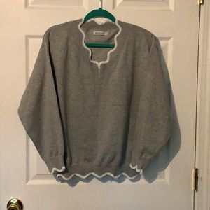 Sweetheart v-neck sweater.